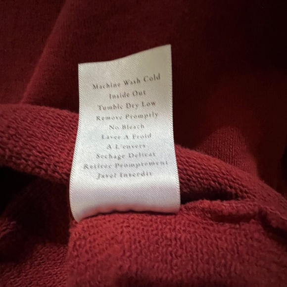 Frank & Eileen Patrick Fleece Popover Cranberry Size XS - Picture 5 of 7